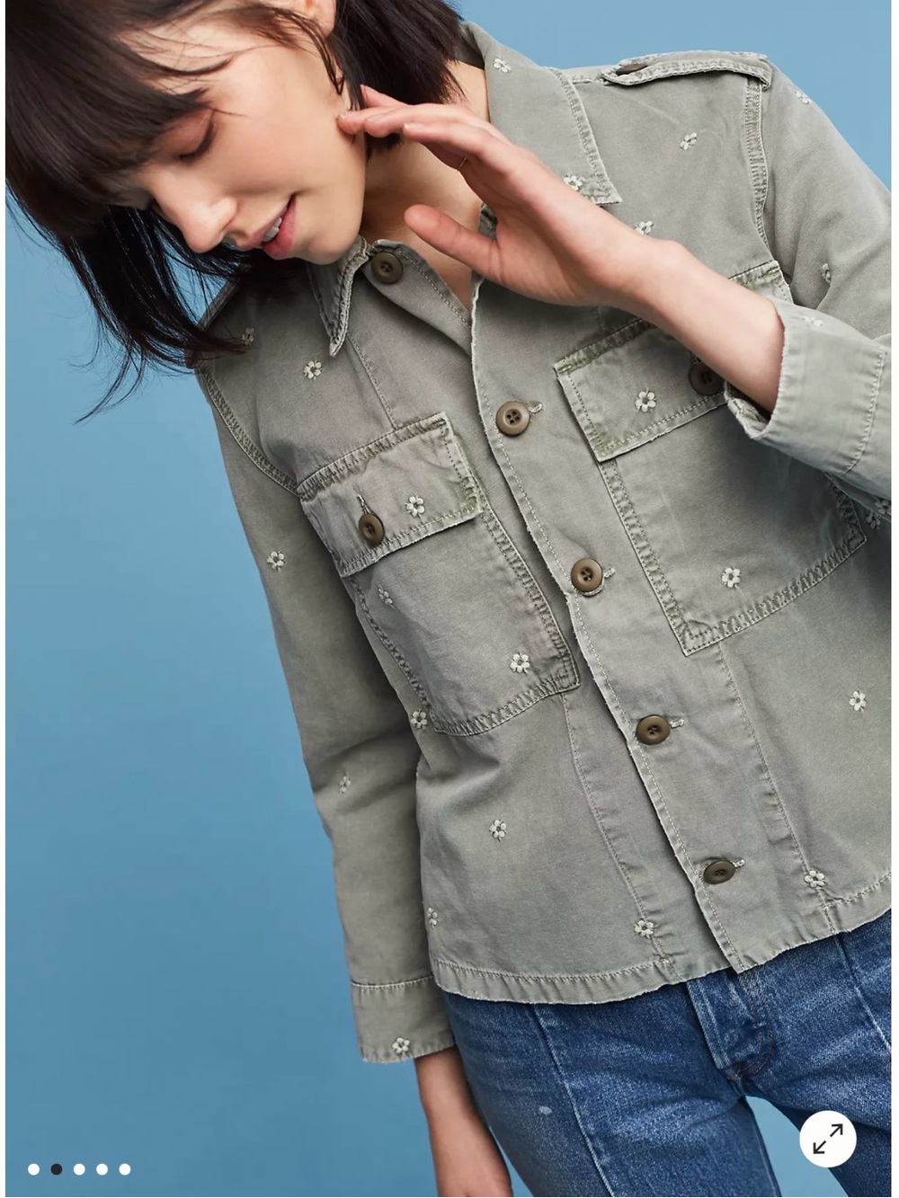 Anthropologie AMO Floral Surplus Jacket
